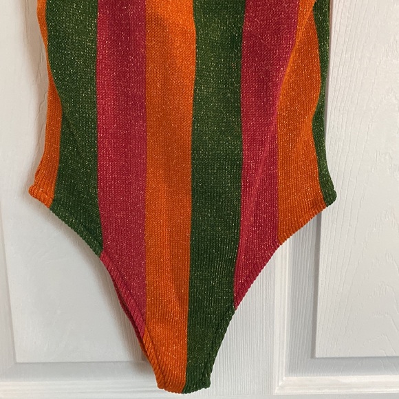 FARM Rio | Shimmering Striped One-Piece Swimsuit - Picture 7 of 12